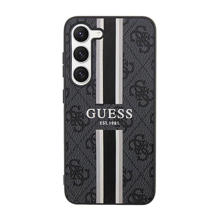 Guess 4G nyomtatott csíkos - Samsung Galaxy S23+ tok (fekete)