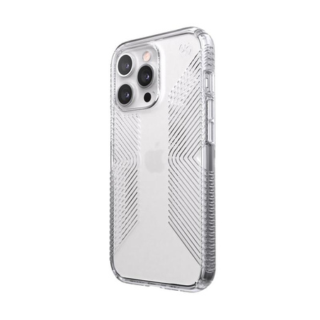 Speck Presidio Perfect-Clear with Grips - pouzdro pro iPhone 13 Pro s povrchovou úpravou MICROBAN (čiré)