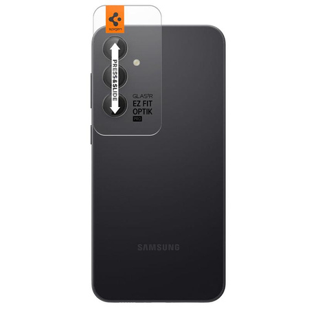 Spigen Optik Pro GLAS.TR EZ Fit Camera Protector 2-Pack - Verre de protection pour Samsung Galaxy S23 FE (2 pces) (Noir)