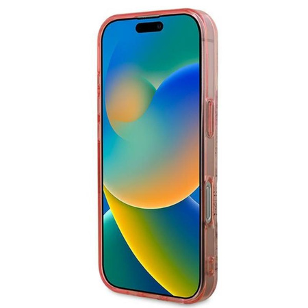 Guess IML Flower & Tonal Circle MagSafe - Case for iPhone 16 Pro (Pink)