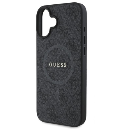 Guess 4G Ring Classic Logo MagSafe – Pouzdro pro iPhone 16 (černé)