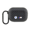 Dvojité kovové logo BMW Carbon - pouzdro AirPods Pro 2 (černé)