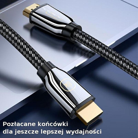 USAMS US-SJ497 - Kabel HDMI - HDMI 2.1 2m z obsługą 8K 60 Hz / 4K 120 Hz (czarny)