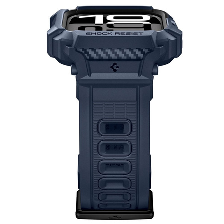 Spigen Rugged Armor Pro V2 – Cinturino con custodia per Apple Watch 10/11 42 mm (blu navy)