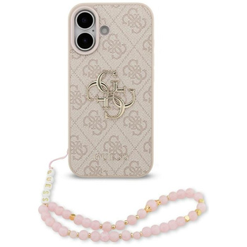 ETUI DO IPHONE 17 GUESS RÓŻOWE ORYGINALNE ZE SMYCZĄ ELEGANCKIE MODNE CASE