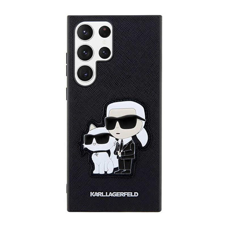 Karl Lagerfeld NFT Saffiano Karl & Choupette - Étui Samsung Galaxy S23 Ultra (noir)