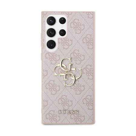 Guess 4G Big Metal Logo - Étui Samsung Galaxy S24 Ultra (rose)