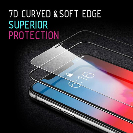 Crong 7D Nano Flexible Glass - Verre hybride 9H pour l'ensemble de l'écran du Xiaomi Redmi 7