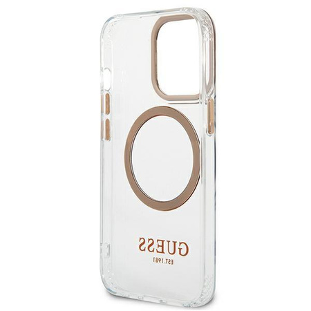 Guess Metal Outline Magsafe - Etui iPhone 13 Pro (przezroczysty)