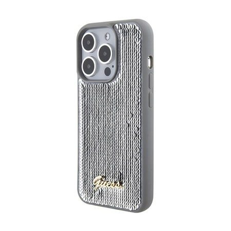 Guess Sequin Script Metal - iPhone 15 Pro Max Case (silver)