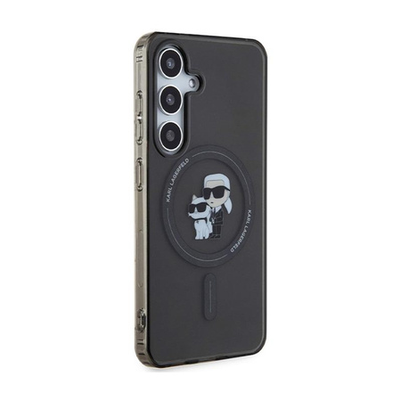 Karl Lagerfeld IML Karl & Choupette Glitter MagSafe - pouzdro Samsung Galaxy S24 (černé)
