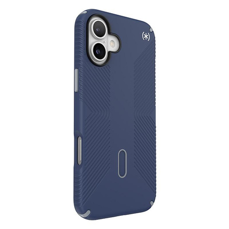 Speck Presidio2 Grip ClickLock & MagSafe - Coque pour iPhone 16 Plus (Bleu côtier / Gris poussière / Blanc)