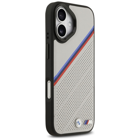 BMW M Tricolor Metal Logo MagSafe - iPhone 17 Case (Gray)
