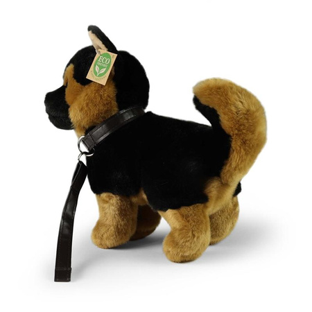 Rappa - Plush realistic toy Standing German Shepherd Dog with Leash 23 cm Eco-Friendly