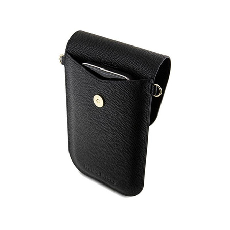 Hello Kitty Leather Metal Logo Chain - taška na telefon (černá)