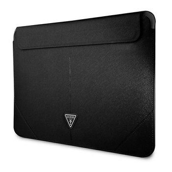 Guess Saffiano Triangle Logo Sleeve - pouzdro na 13"/ 14" notebook (černá)