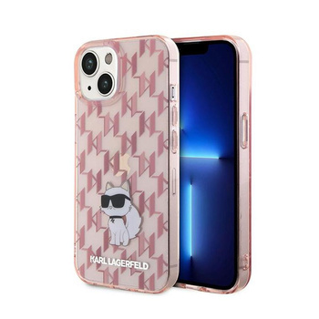 Karl Lagerfeld Monogram Choupette - iPhone 15 tok (rózsaszín)