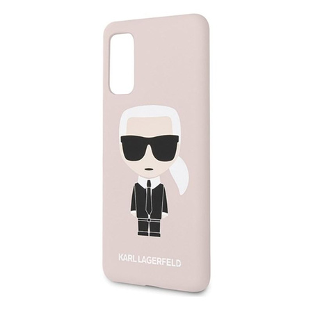 Karl Lagerfeld Fullbody Silicone Iconic - Coque Samsung Galaxy S20 (Rose clair)