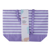 Alpina - Striped Beach Bag 49.3x16x34 cm (Purple / White)