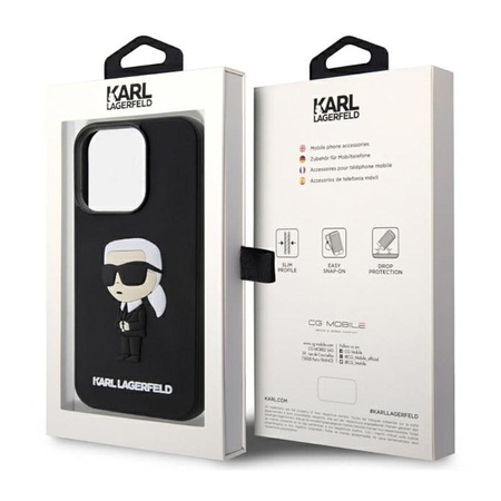 Karl Lagerfeld 3D Rubber NFT Ikonik - iPhone 14 Pro Max Case (Black)