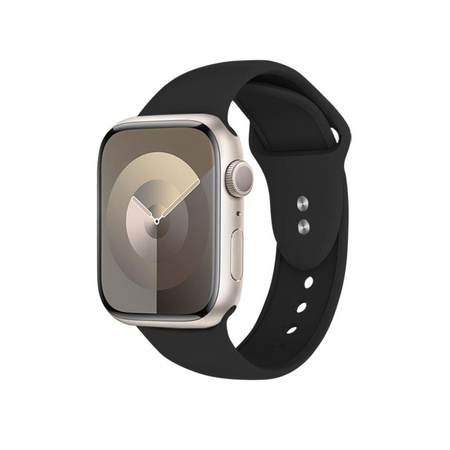 Crong Liquid - Řemínek pro Apple Watch 38/40/41/42 mm (černý)