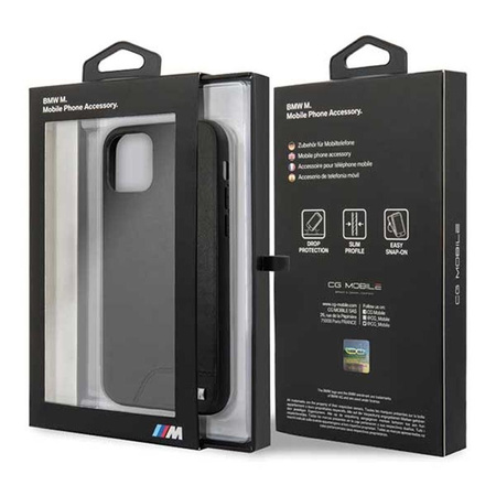 BMW Glattes PU-Leder - iPhone 11 Pro Tasche (schwarz)