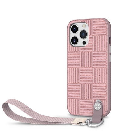 Moshi Altra - Tasche mit abnehmbarem Schlüsselband iPhone 13 Pro (antibakterielles NanoShield™) (Pink)