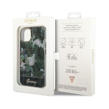 Guess Jungle Case - pouzdro pro iPhone 14 Plus (zelené)