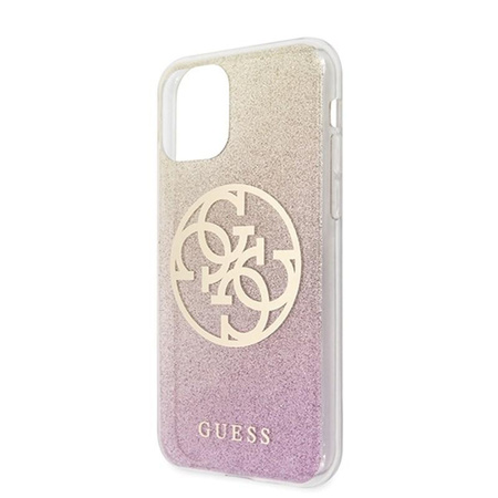 Coque Guess Gradient Circle Glitter 4G - iPhone 11 Pro Max Case (Gold/Pink)