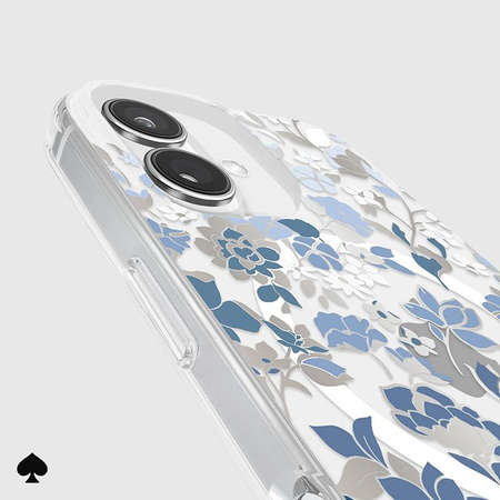 Kate Spade New York Protective Gems MagSafe - Case for iPhone 16 (Flowerbed Blue)