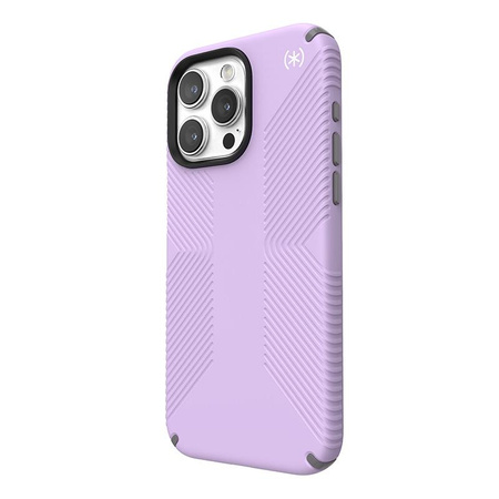 Speck Presidio2 Grip Magsafe - pouzdro pro iPhone 15 Pro Max (Spring Purple / Cloudy Grey / White)