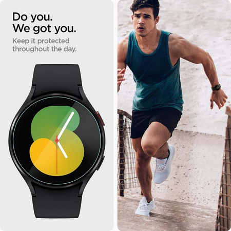 Spigen GLAS.TR EZ FIT 2-Pack - Verre trempé pour Samsung Galaxy Watch 4 / 5 44 mm (2 pcs)