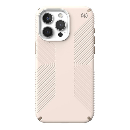 Speck Presidio2 Grip - iPhone 15 Pro Max tok (Bleached Bone / Heirloom Gold / Hazel Brown)