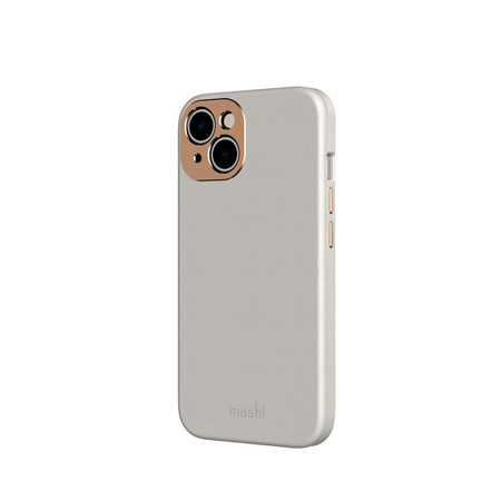 Moshi Napa Slim MagSafe - kožené pouzdro pro iPhone 14 (šedá)