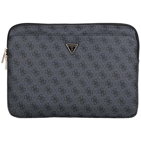 Pouzdro Guess 4G Zipper Pocket Triangle Logo Sleeve - 14" pouzdro na notebook (černé)
