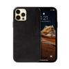 Crong Essential Cover - Etui en cuir pour iPhone 12 Pro Max (noir)