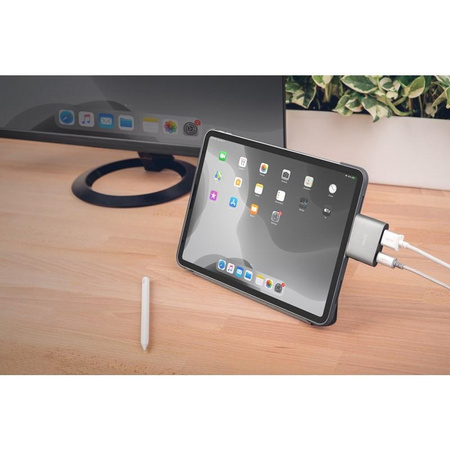 Adaptér Moshi USB-C - adaptér pro HDMI 4K a HDR s podporou 60W nabíjení Power Delivery (titanově šedý)