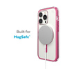 Speck Presidio Perfect-Clear s nárazovou geometrií + MagSafe - pouzdro pro iPhone 14 Pro s povrchovou úpravou MICROBAN (čiré / digitálně růžové)