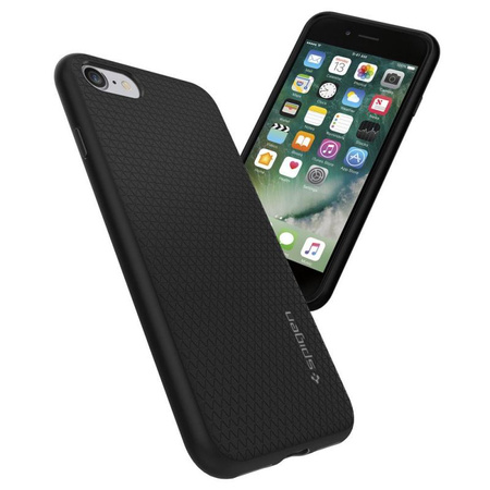 Spigen Liquid Air - tok iPhone SE 2022 / SE 2020 / 8 / 7 (Fekete)