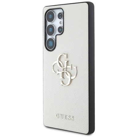 Guess Genarbtes Großes 4G Logo Kleines Klassisches Logo - Hülle für Samsung Galaxy S25 Ultra (beige)