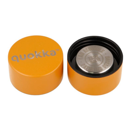 Quokka Solid With Strap - 510 ml-es rozsdamentes acél termikus palack pánttal (Mustár)
