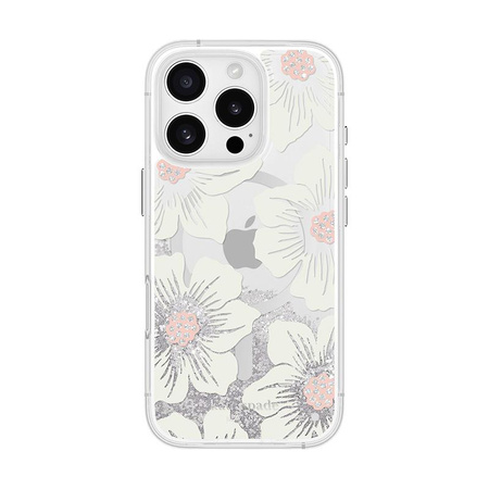 Kate Spade New York Liquid Glitter MagSafe - pouzdro pro iPhone 16 Pro (Hollyhock Floral)