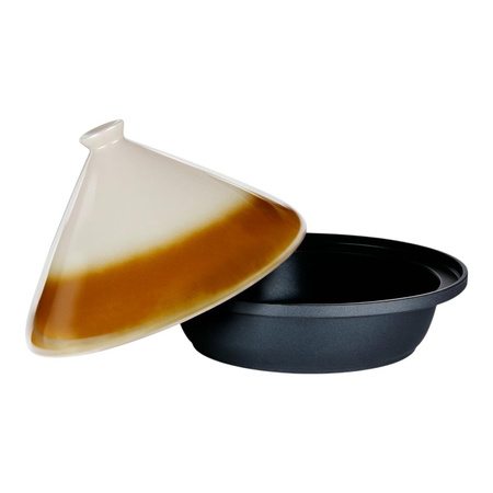 Alpina - Pentola per tajine con coperchio conico in ceramica 30x25 cm 2,5 L