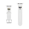 Karl Lagerfeld Silicone Karl & Choupette Heads - Bracelet pour Apple Watch 38/40/41 mm (blanc)