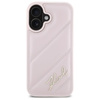 Karl Lagerfeld Quilted Signature - Étui pour iPhone 16 (rose)