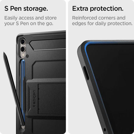 Spigen Tough Armor Pro - tok Samsung Galaxy Tab S9+ 12.4" (fekete)