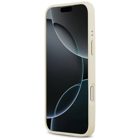 Guess Grained Strass Logo MagSafe - Hülle iPhone 17 Pro Max (beige)