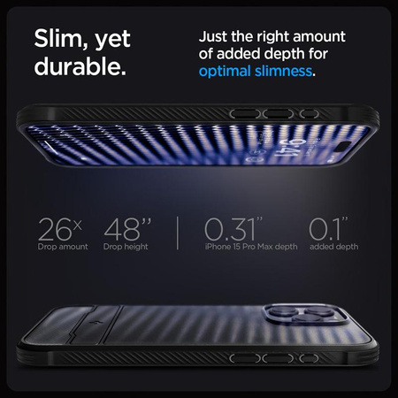 Spigen Rugged Armor MagSafe - Schutzhülle für iPhone 15 Pro Max (Mattschwarz)