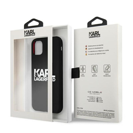Karl Lagerfeld Silikon Stack Logo - iPhone 11 Hülle (schwarz)