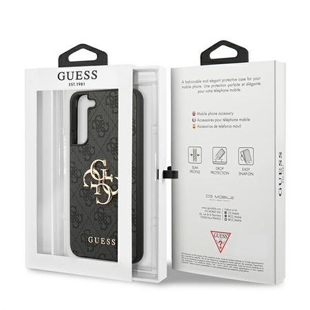 Guess 4G Big Metal Logo - Etui Samsung Galaxy S22+ (szary)
